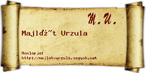 Majlát Urzula névjegykártya